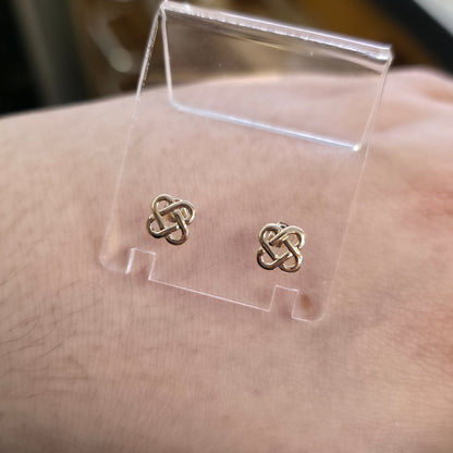 9ct Yellow Gold Lightweight Celtic Knot Style Stud Earrings