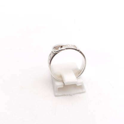 Sterling Silver Vintage Patterned Buckle Band Ring