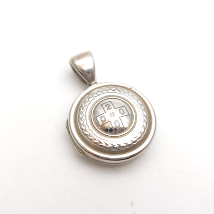Sterling Silver Vintage Round Locket With Millennium Hallmark Design