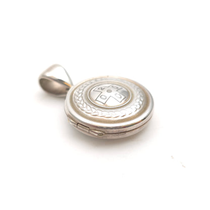 Sterling Silver Vintage Round Locket With Millennium Hallmark Design