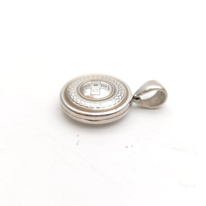 Sterling Silver Vintage Round Locket With Millennium Hallmark Design