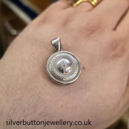 Sterling Silver Vintage Round Locket With Millennium Hallmark Design
