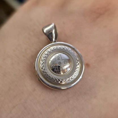 Sterling Silver Vintage Round Locket With Millennium Hallmark Design