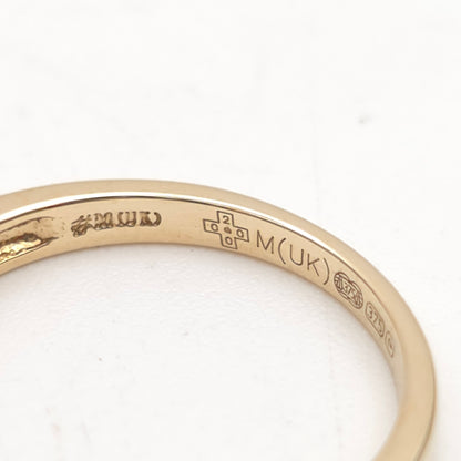 9ct Yellow Gold Vintage Channel Set Diamond Half Eternity Band Ring