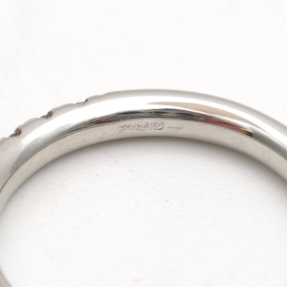 Platinum Round Cut Diamond Half Eternity Row Ring