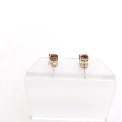 9ct Yellow Gold Classic Oval Cut Brown Topaz Solitaire Stud Earrings