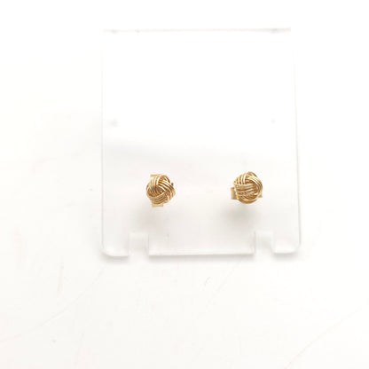 9ct Yellow Gold Small Lightweight 4 Strand Wire Knot Stud Earrings