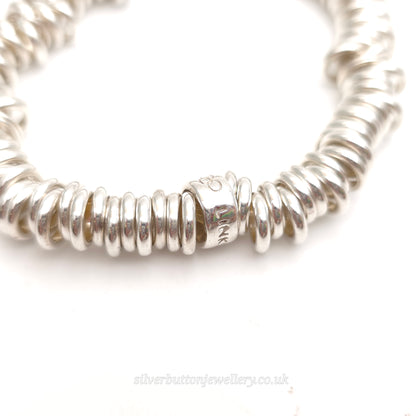 Sterling Silver Vintage Links Of London Sweetie Elasticated Silver Ring Bracelet