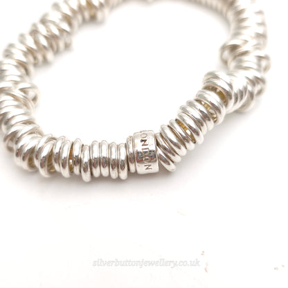Sterling Silver Vintage Links Of London Sweetie Elasticated Silver Ring Bracelet