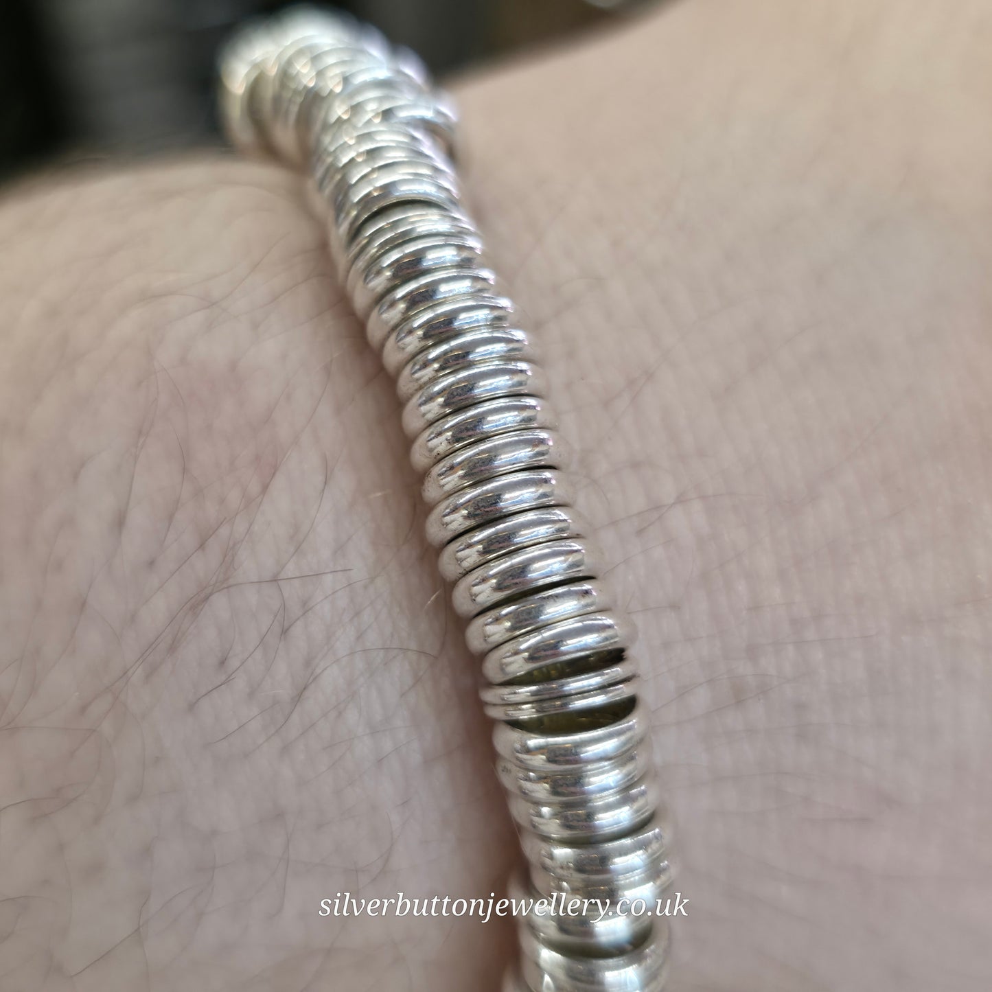 Sterling Silver Vintage Links Of London Sweetie Elasticated Silver Ring Bracelet