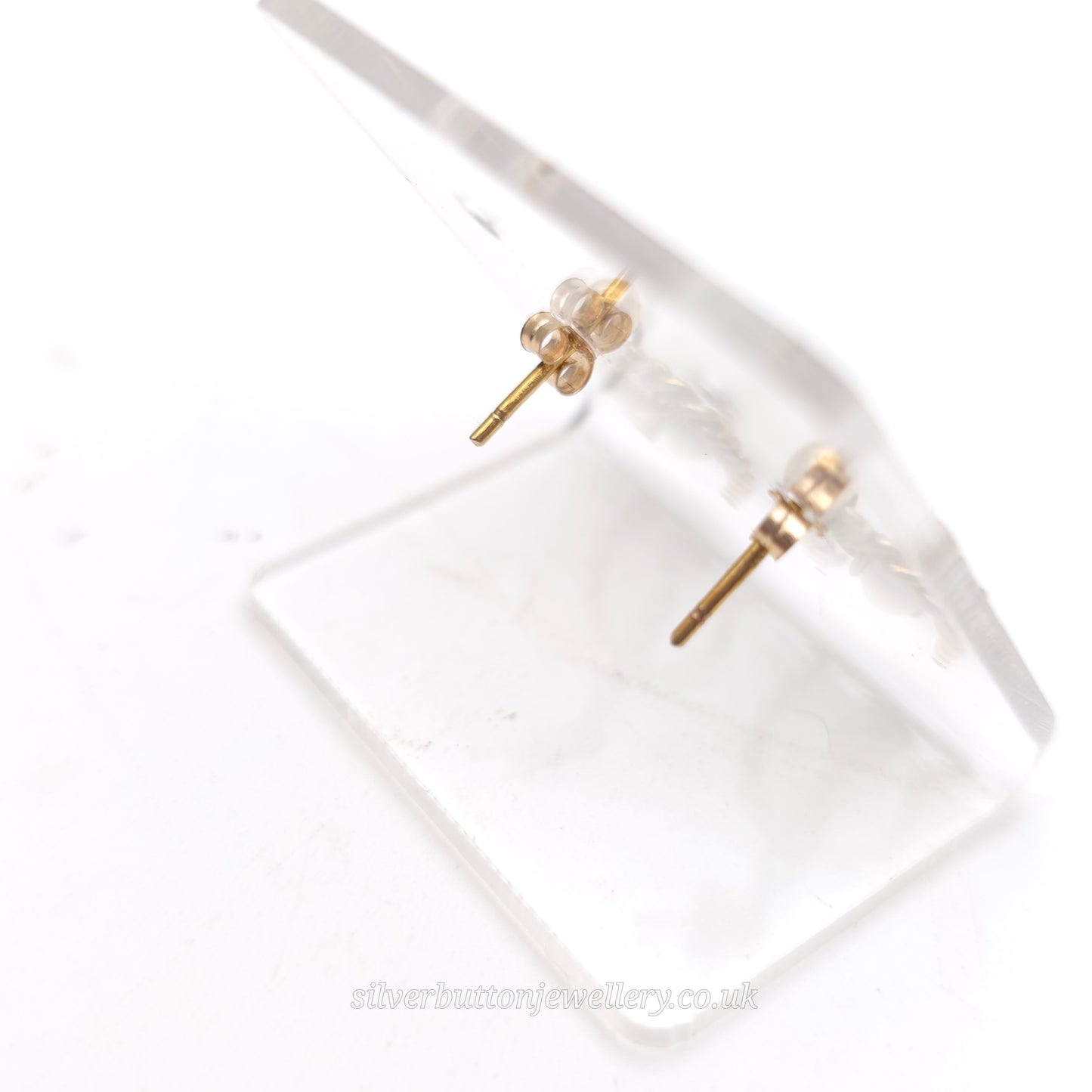 9ct Yellow Gold Vintage Twisted Horseshoe Pearl Drop Earrings
