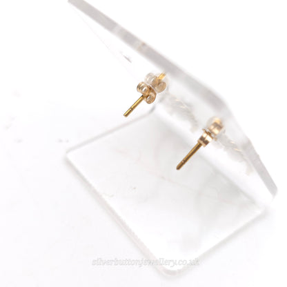 9ct Yellow Gold Vintage Twisted Horseshoe Pearl Drop Earrings