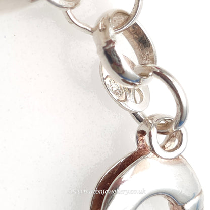 Sterling Silver Red Sponge Coral And Black Bead and Silver Bead Dropper Bracelet