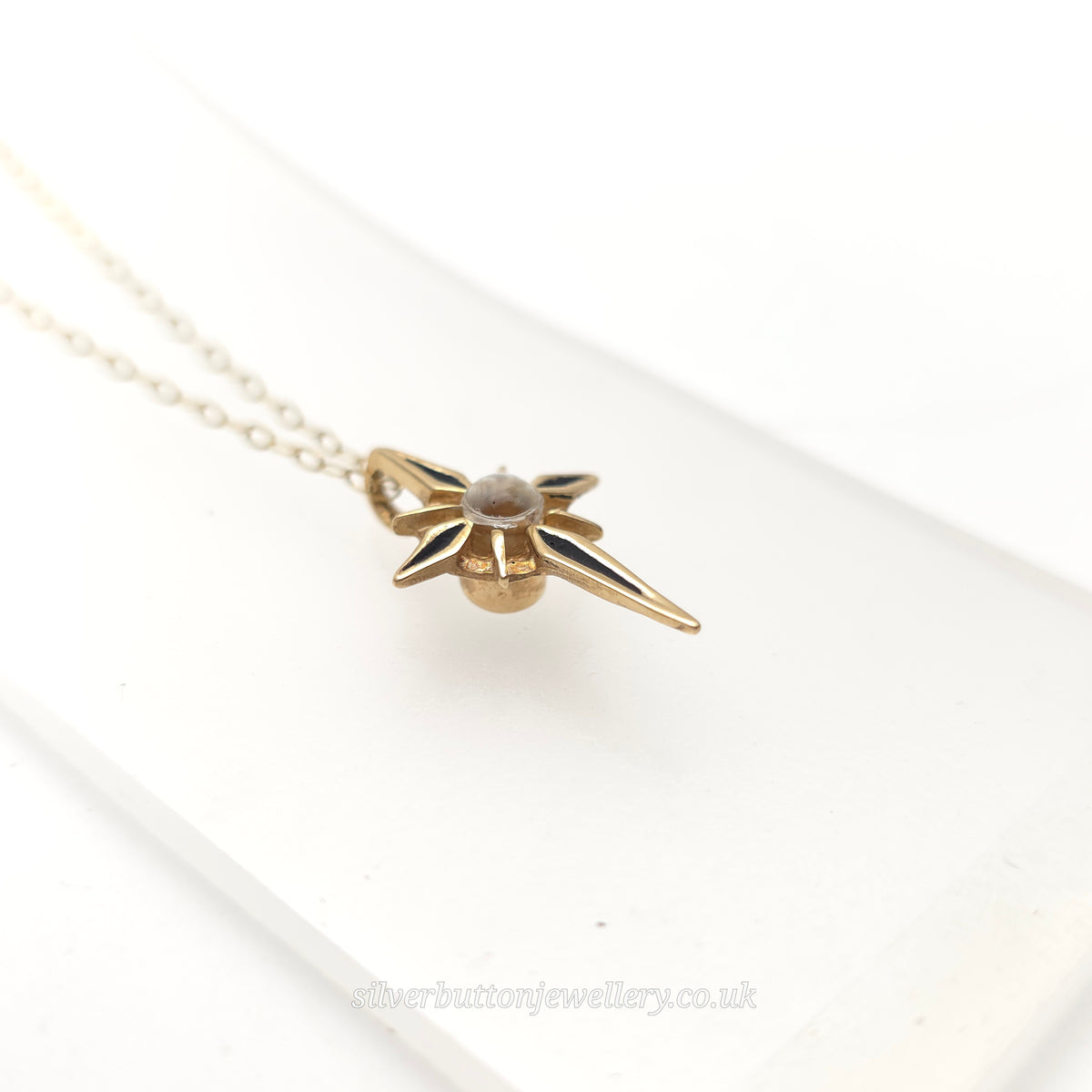 9ct Yellow Gold Vintage Stanhope Cross Pendant With Mini Lords Prayer Necklace