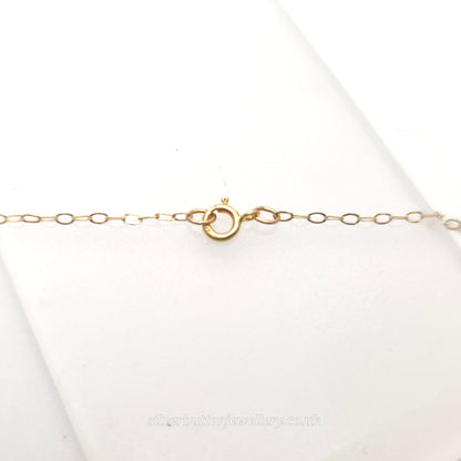 9ct Yellow Gold Vintage Stanhope Cross Pendant With Mini Lords Prayer Necklace