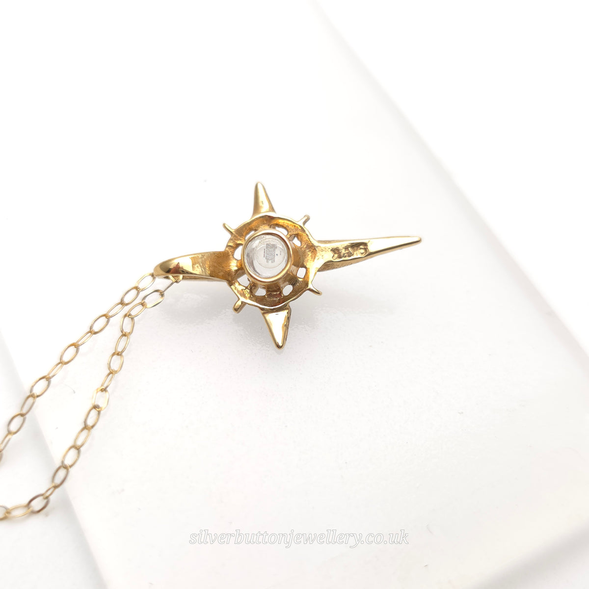 9ct Yellow Gold Vintage Stanhope Cross Pendant With Mini Lords Prayer Necklace