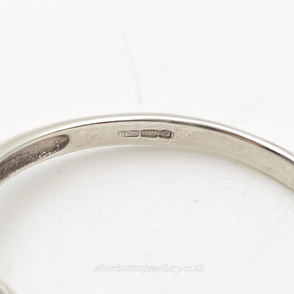 9ct White Gold Classic Oval Cut Sphene Solitaire Ring