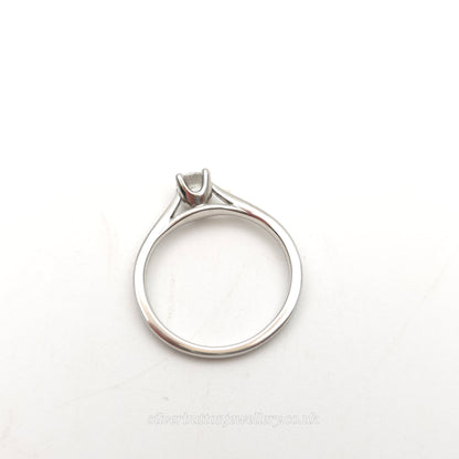 Platinum Traditional Round Cut ~0.25ct Diamond Solitaire Ring