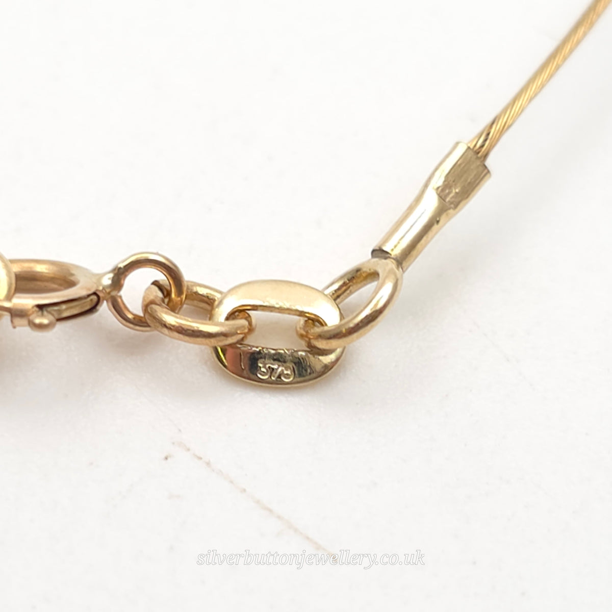 9ct Yellow Gold Vintage Pearl And Gold Bead Station Necklace