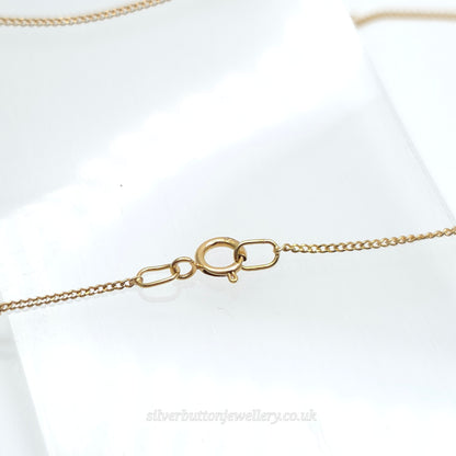 9ct Yellow Gold Openwork Heart Pendant With Diamonds & Pinky Red Stones Necklace