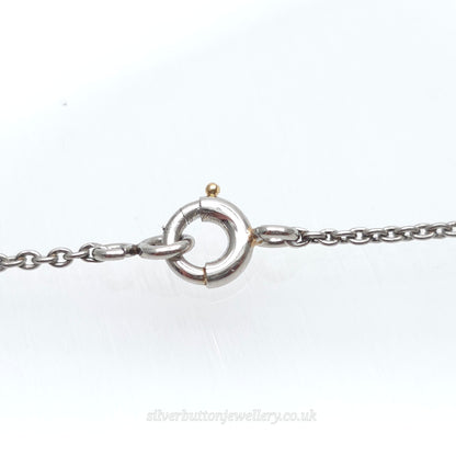 18ct White Gold Antique Style Ruby , Diamond And Pearl Pendant Necklace