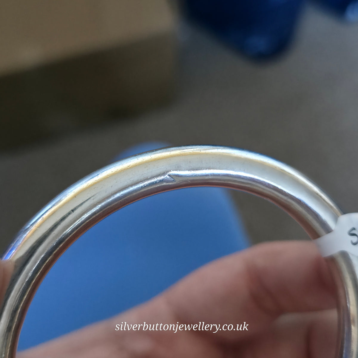 Sterling Silver Vintage Chunky Large Hollow Tube / Pipe Bangle