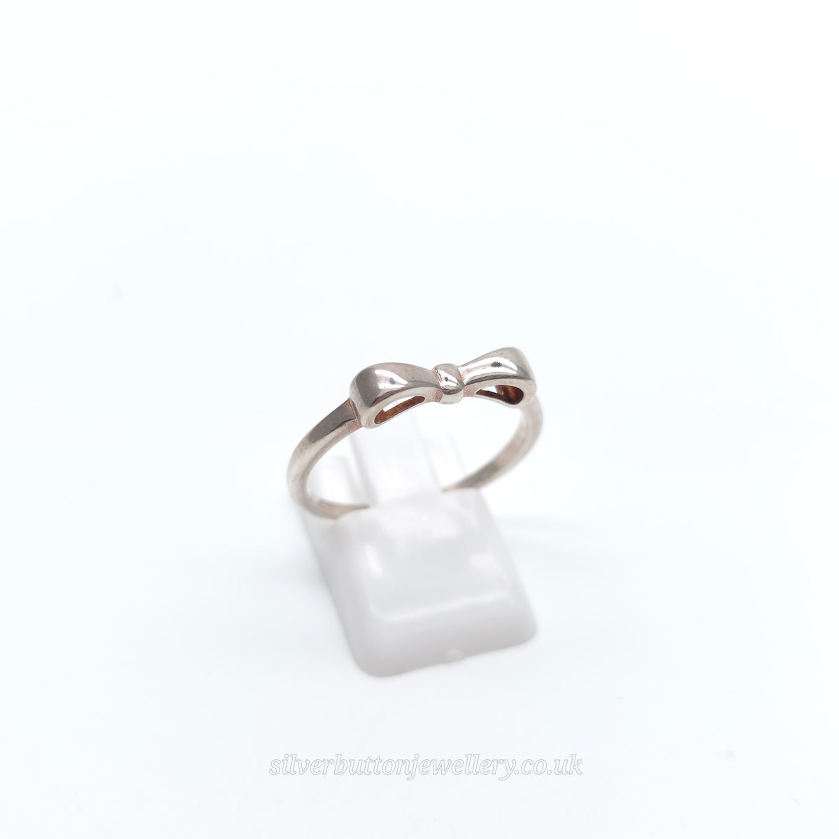 Sterling Silver Bow Profile Polished Finish Ring