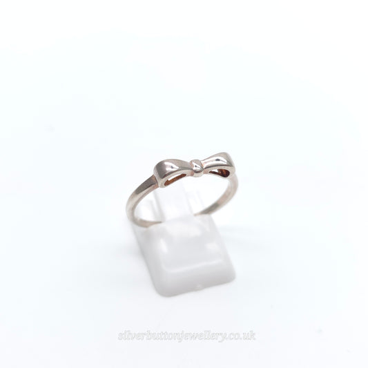 Sterling Silver Bow Profile Polished Finish Ring