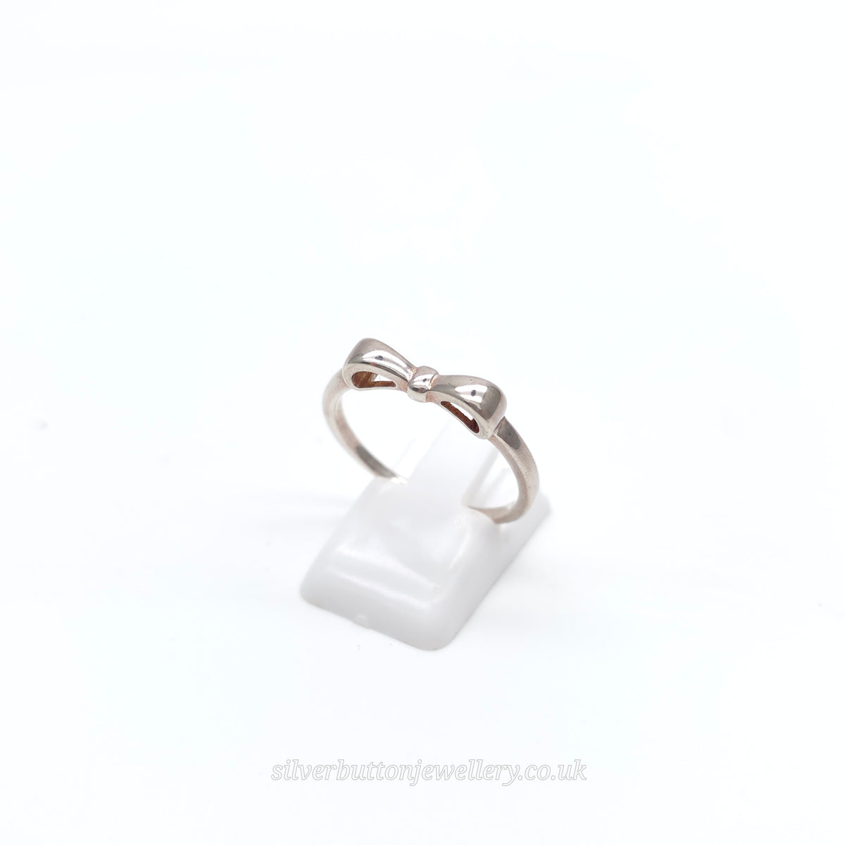 Sterling Silver Bow Profile Polished Finish Ring