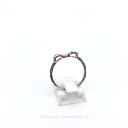 Sterling Silver Bow Profile Polished Finish Ring