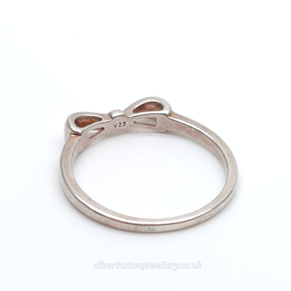 Sterling Silver Bow Profile Polished Finish Ring