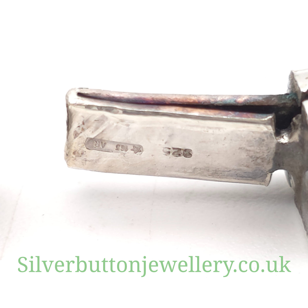 Sterling Silver Square Profile Flat Edge Hinged Oval Shaped Bangle