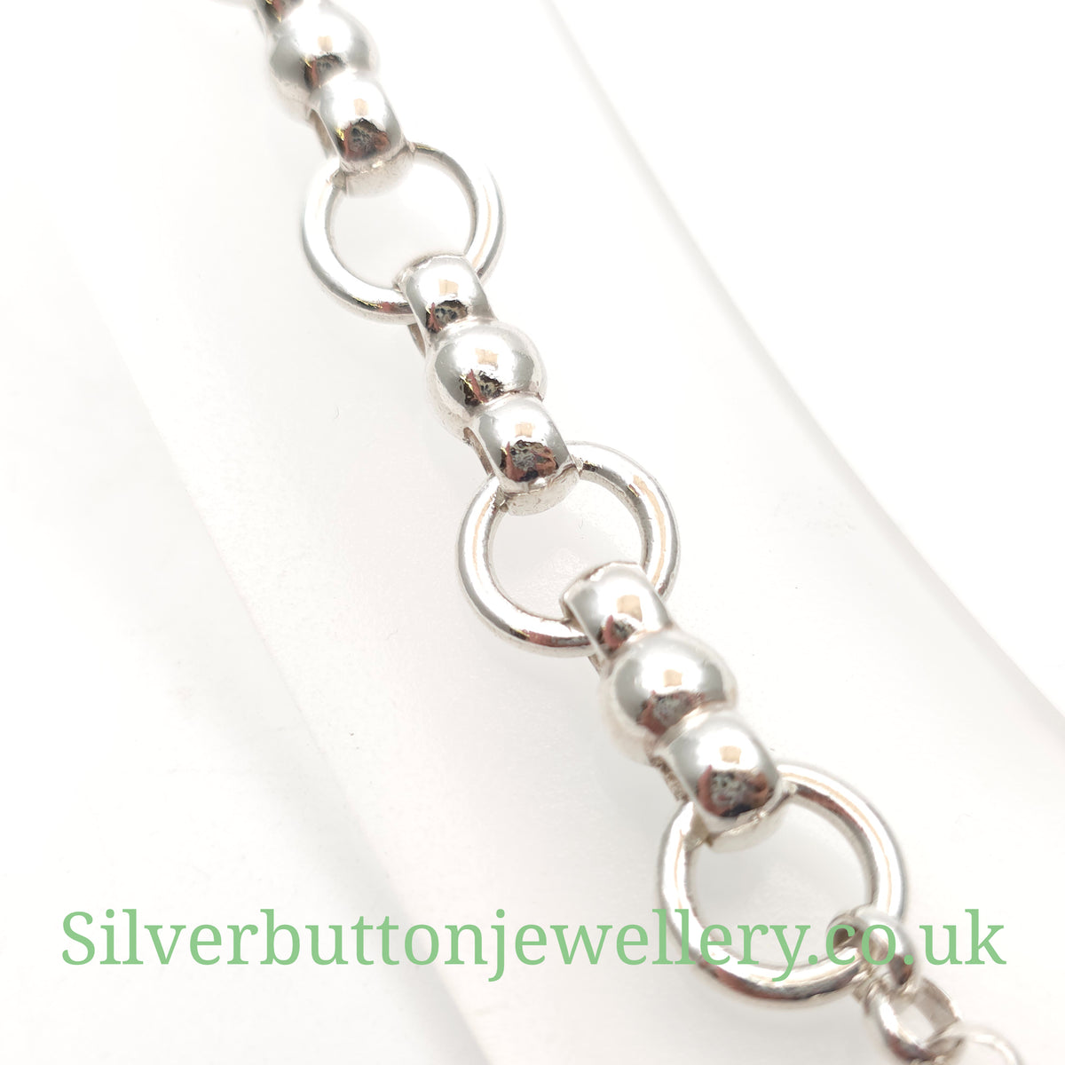 Sterling Silver Chunky Unique Link T-Bar Closure Bracelet